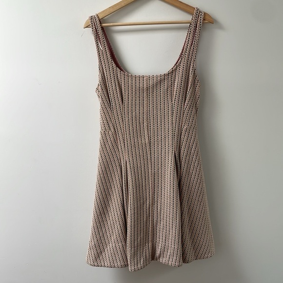 Maeve Anthropologie Jacquard Mini ALine Skater Dress Pink Sleeveless Small S New - Picture 6 of 12